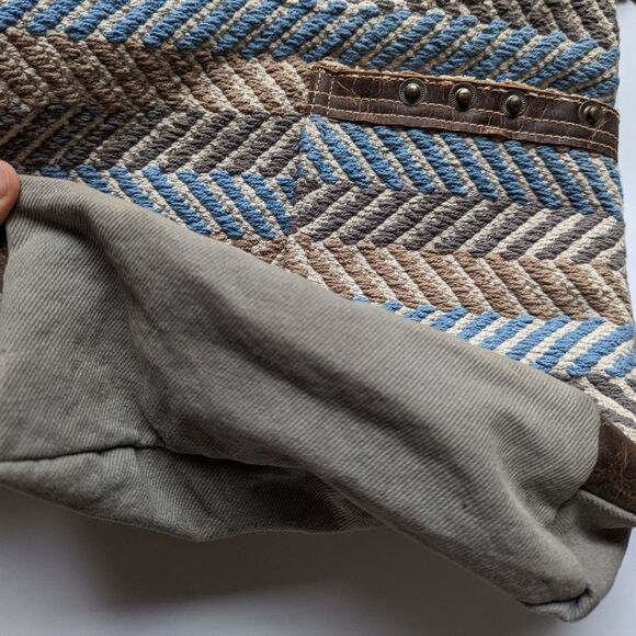 MYRA Blue Chip Recycled Military Tent Shoulder Bag - Picture 10 of 15